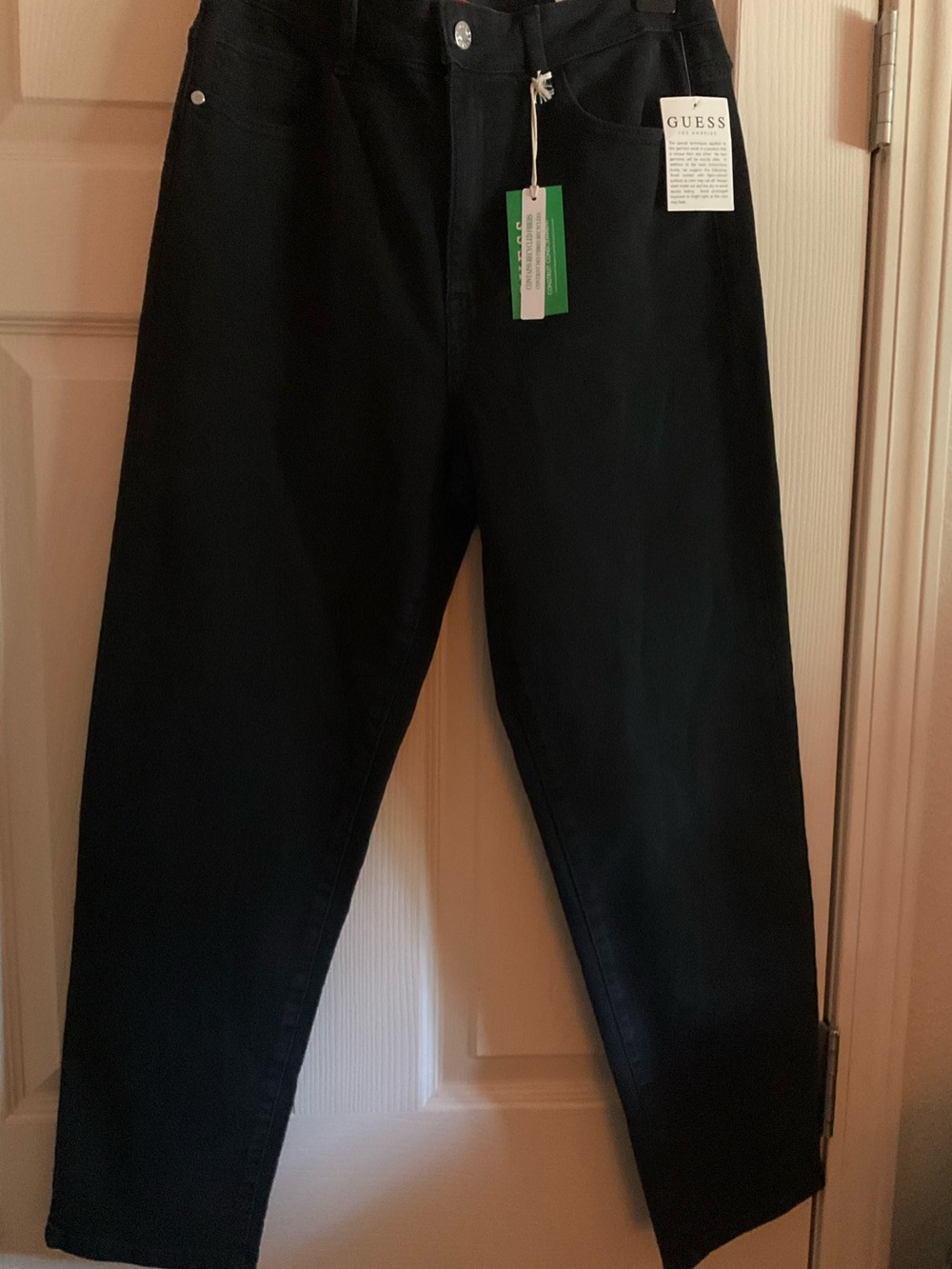 Guess NWT Dark Black Denim Capsule Straight Capsule Minimalism Grunge 90s Pants